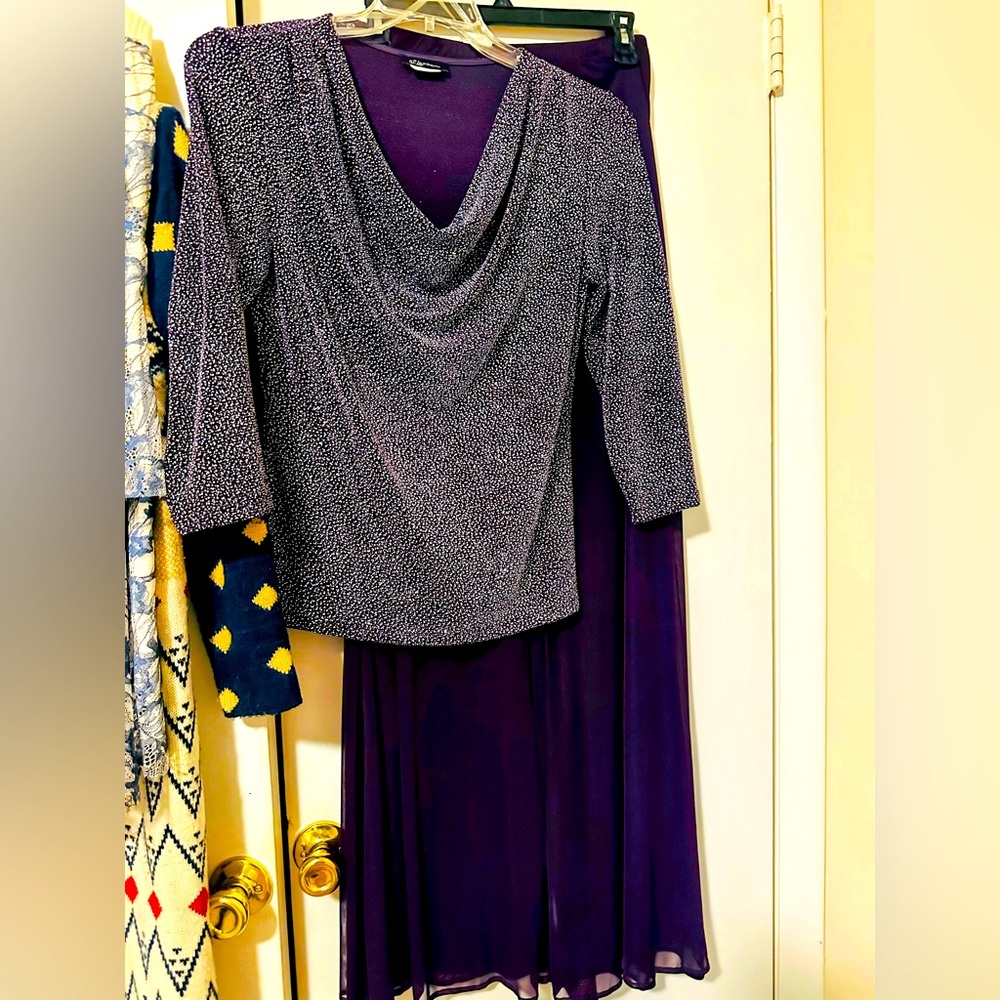 Elegant but comfy cocktail dress pant set